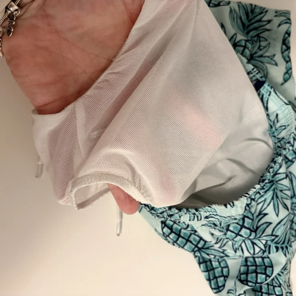 Janie And Jack Boys‎ Size 18-24m Swim Trunks Green Pineapple Print